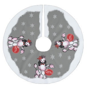 Lady Poodle Brushed Polyester Tree Skirt