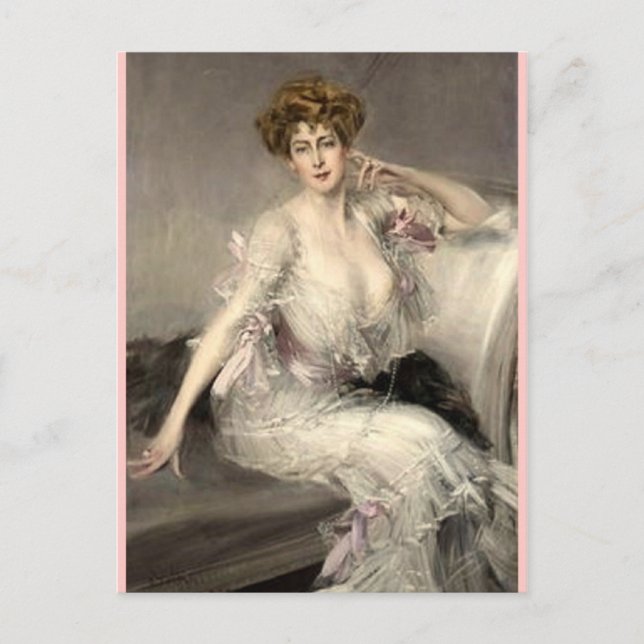 Lady Portrait - Boldini Postcard (Front)
