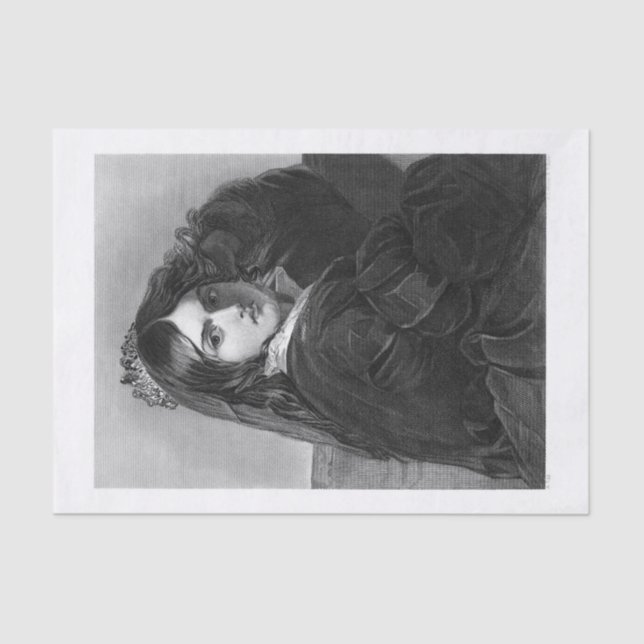 Lady Queen art for decoupage Tissue Paper (Front)