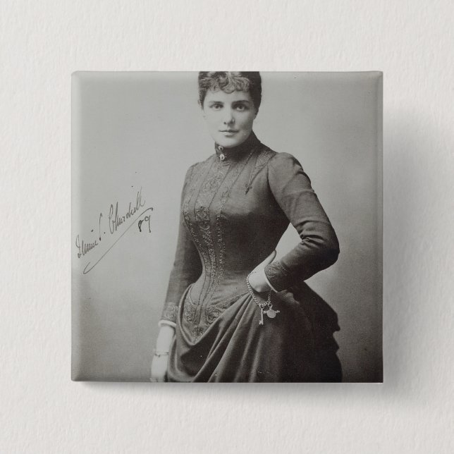 Lady Randolph Churchill 15 Cm Square Badge (Front)