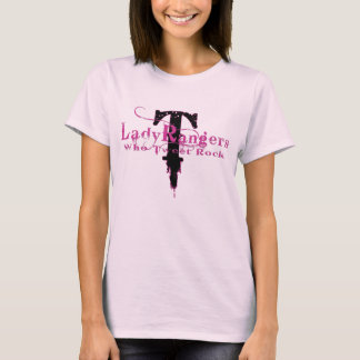 LADY RANGERS WHO TWEET ROCK - PINK/BLACK T-Shirt