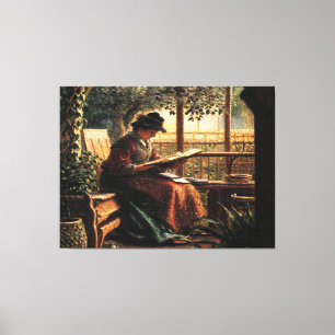 Lady Reading  Canvas Print