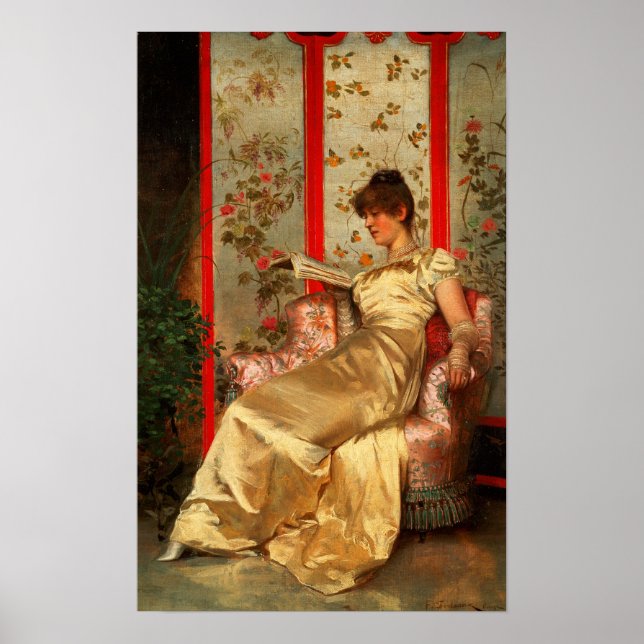 Lady Reading Poster (Front)