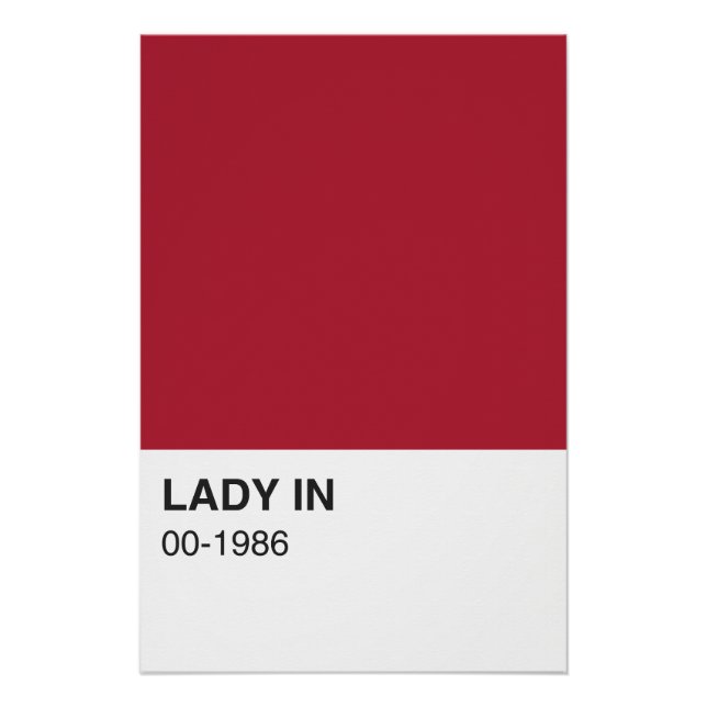 Lady Red Color Song - Full Width Poster (Front)