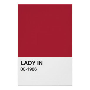 Lady Red Colour Song - Full Width Poster