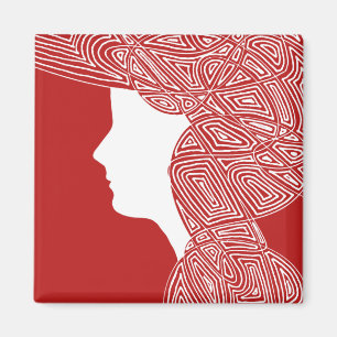 Lady Red Magnet