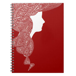 Lady Red Spiral Notebook