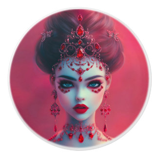 Lady Ruby Ceramic Knob