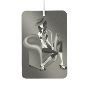 Lady saxophonist- Jazz-Inspired Car Air Freshener