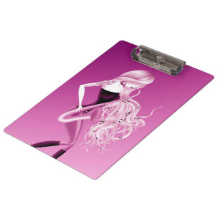 Lady Saxophonist Musician Pink Clipboard