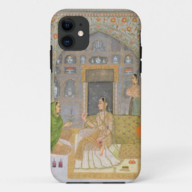 Lady seated in a Pavilion with attendants, from th Case-Mate iPhone Case (Back)