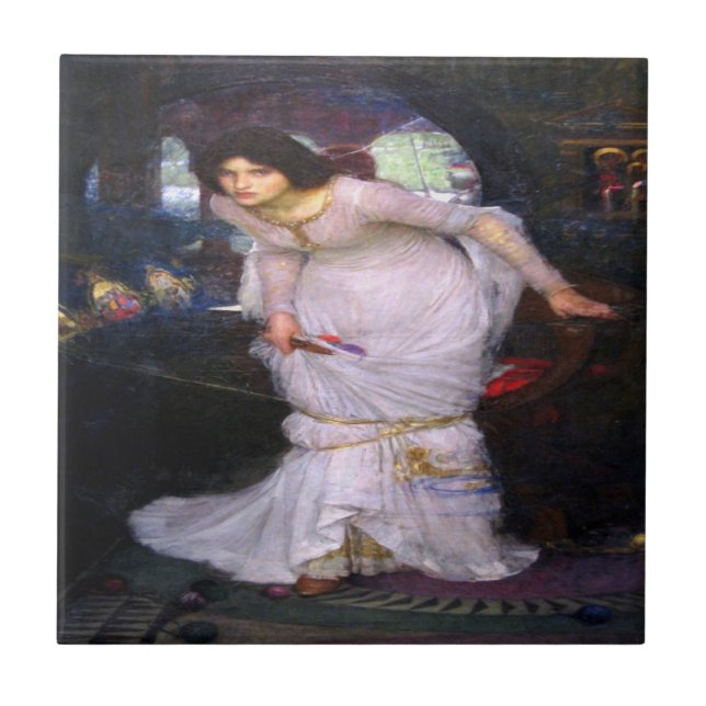 Lady Shalott Lancelot John Waterhouse Waterhouse Tile (Front)