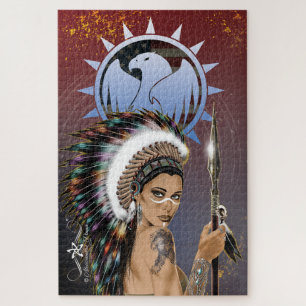Lady Sioux Jigsaw Puzzle