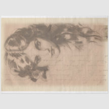 Lady Sketch Decouapge Paper