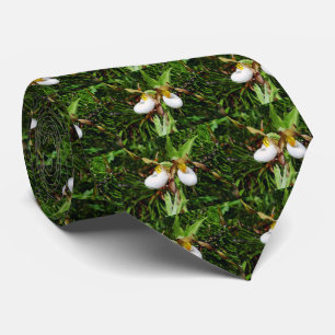 Lady Slipper Orchid Men's Tie