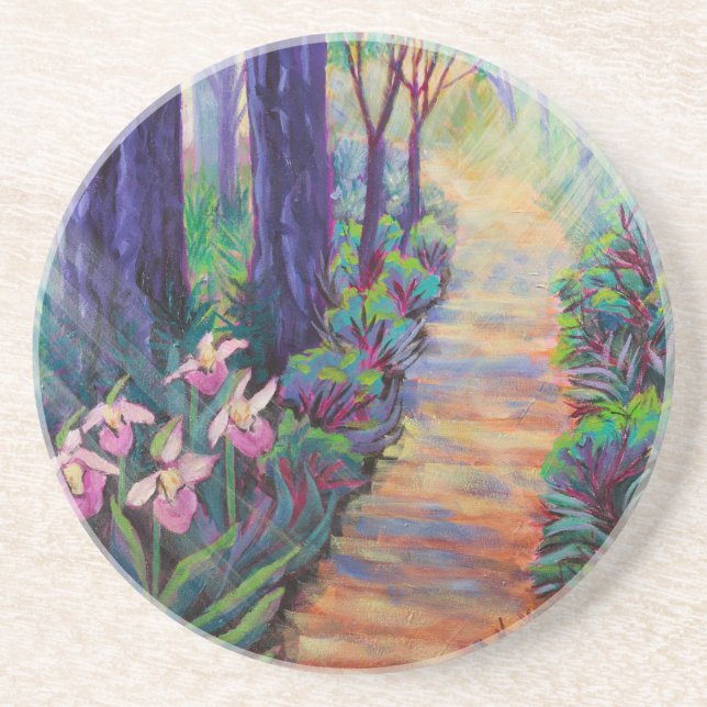 Lady Slippers on the Path Coaster (Front)