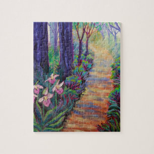 Lady Slippers on the Path Jigsaw Puzzle