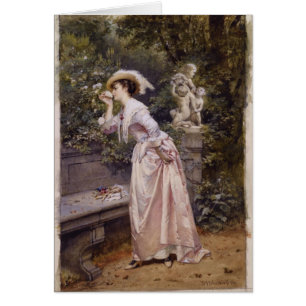 Lady Smelling Roses