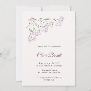 Lady Smock Cardamine Bridal Shower Invitation