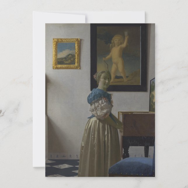 Lady Standing at a Virginal by Johannes Vermeer (Front)