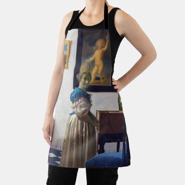 Lady Standing at a Virginal, Johannes Vermeer Apron (Insitu)