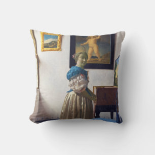 Lady Standing at a Virginal, Johannes Vermeer Cushion
