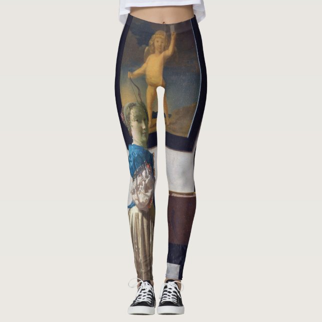 Lady Standing at a Virginal, Johannes Vermeer Leggings (Front)