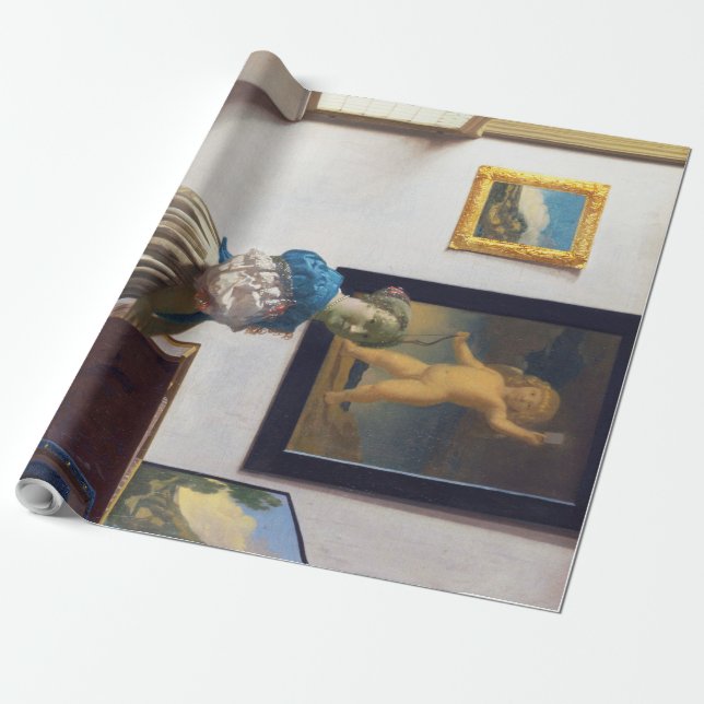 Lady Standing at a Virginal, Johannes Vermeer Wrapping Paper (Unrolled)