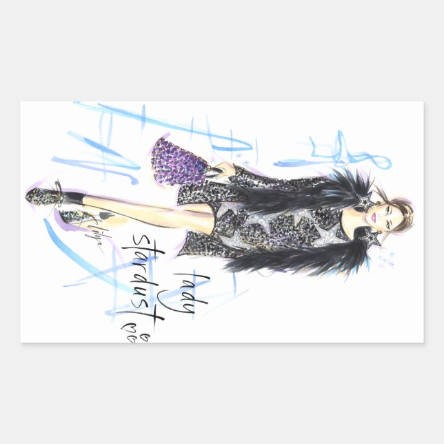 Lady Stardust Rectangular Sticker (Front)