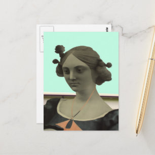 Lady Statue Postcard