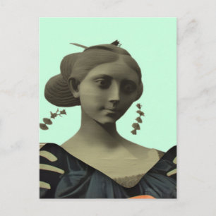 Lady Statue Postcard