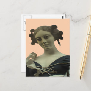 Lady Statue Postcard