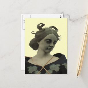 Lady Statue Postcard