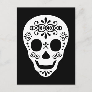 Lady Sugar Skull by Leslie Peppers Postcard
