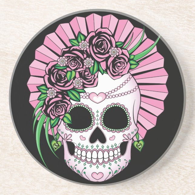 Lady Sugar Skull Coaster (Front)