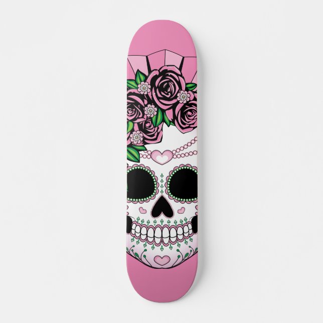 Lady Sugar Skull Skateboard (Front)