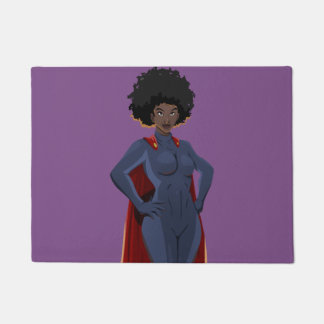 Lady Super Hero Doormat