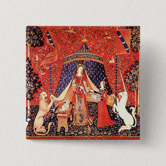 "Lady & the Unicorn" 15 Cm Square Badge