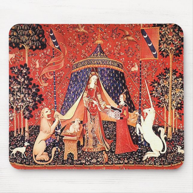 "Lady & the Unicorn" Mouse Pad (Front)