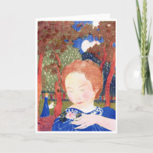 Lady Touching the Corsage, Maurice Denis Card