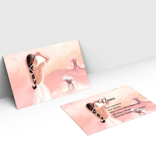 Lady & Unicorn Business Card (Creator Uploaded)