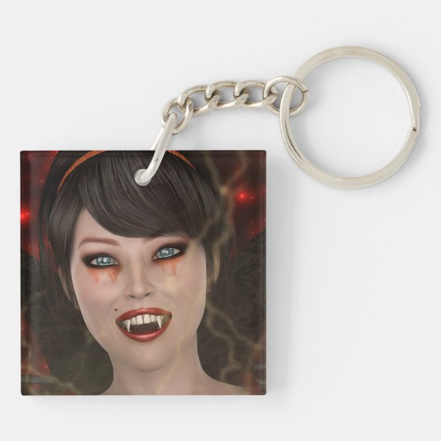 Lady Vamp Key Ring (Back)