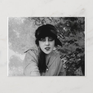 lady vampire postcard