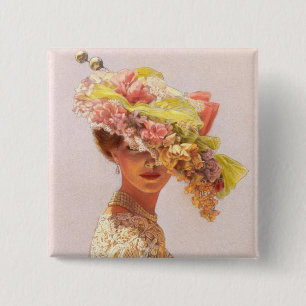 Lady Victoria 15 Cm Square Badge