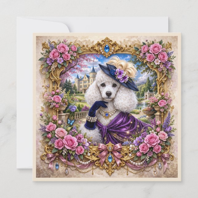 Lady Violet Flat Greeting Card (Front)