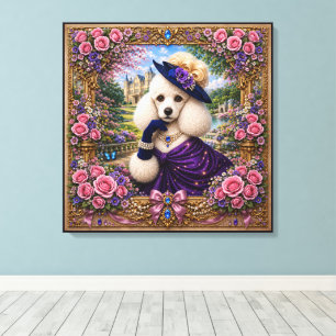 Lady Violet Poodle Canvas Print