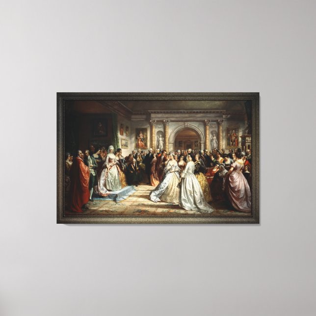 Lady Washington's Reception Day by D. Huntington Canvas Print (Front)