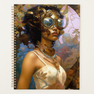Lady Wearing Goggles Black Fantasy Sci-Fi Planner