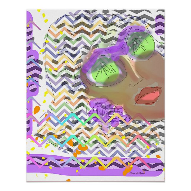 Lady Wearing Green Lenses Poster (Front)