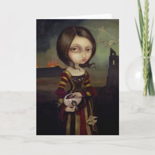 "Lady with a Bosch Egg" Greeting Card